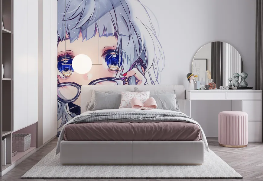 پوستر سه بعدی کارتونی انیمه اتاق خواب دخترانه