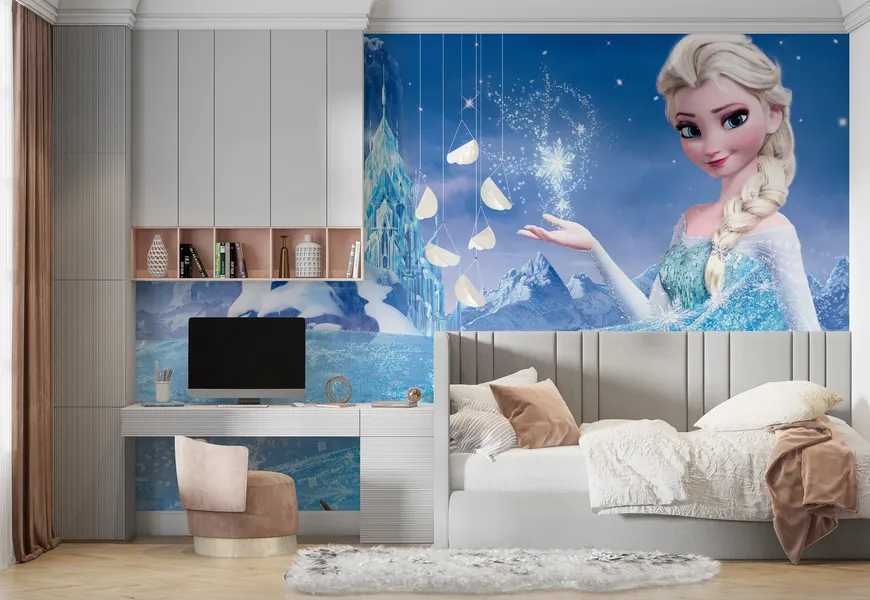 پوستر سه بعدی اتاق خواب دخترانه طرح السا
