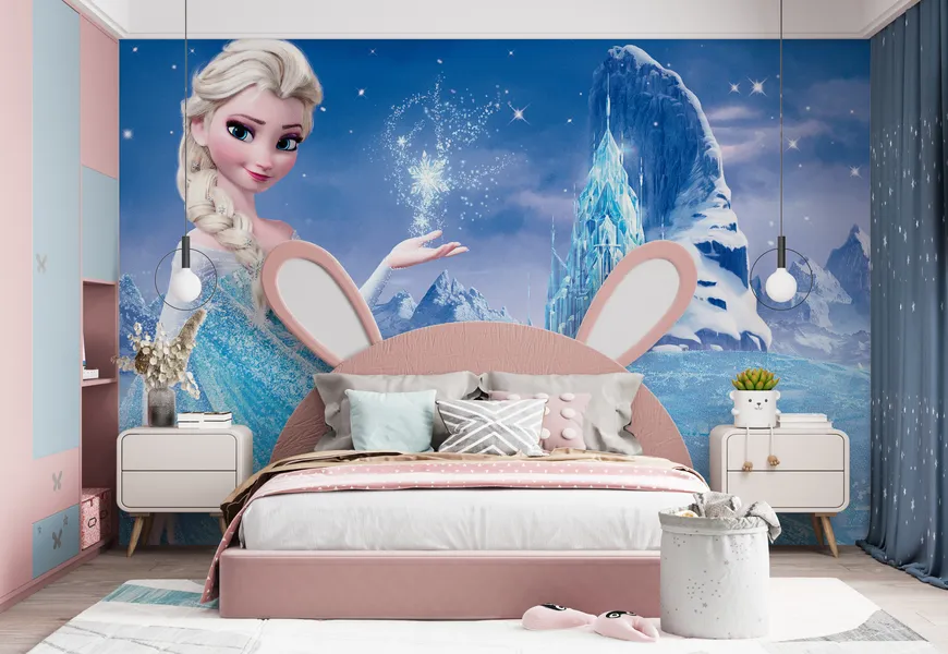 پوستر سه بعدی اتاق خواب دخترانه طرح السا