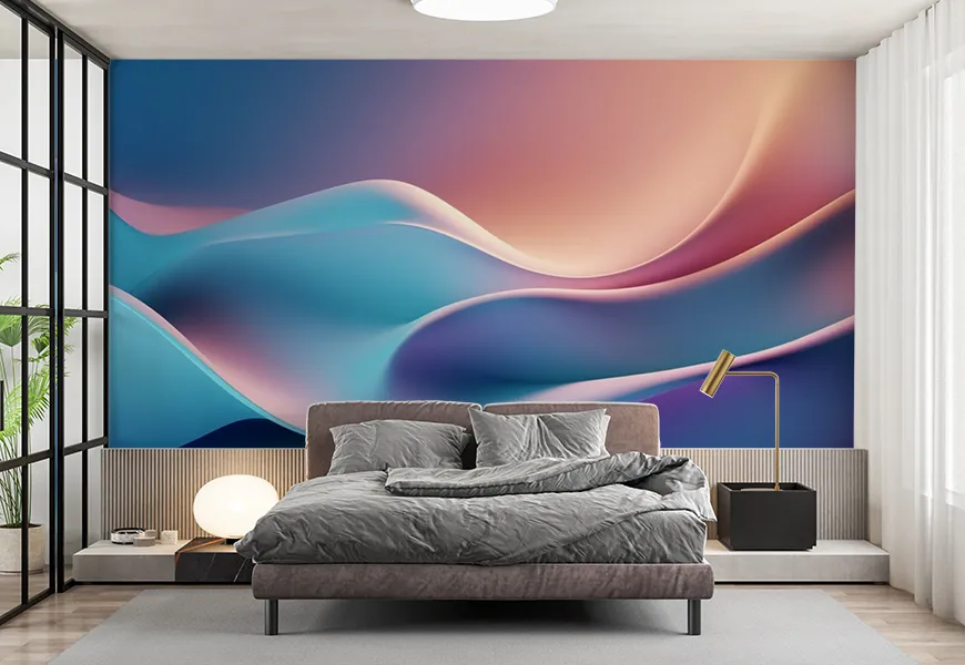 پوستر دیواری سه بعدی اسپرت طرح فراکتال رنگی