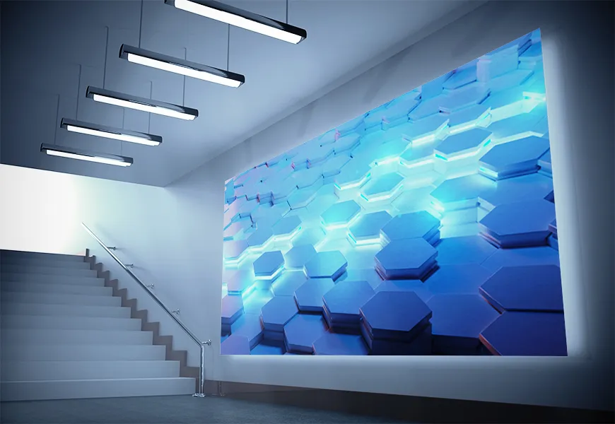 پوستر دیواری سه بعدی اسپرت طرح هندسی برجسته