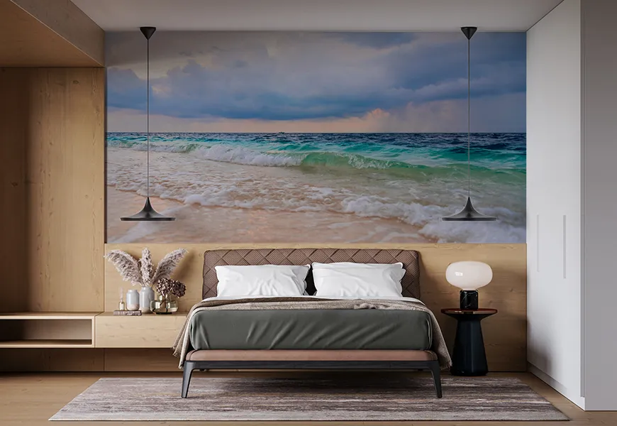 کاغذ دیواری اتاق خواب طرح سواحل زیبای مالدیو