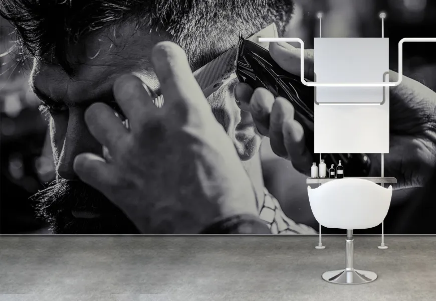 پوستر آرایشگاه مردانه طرح اصلاح مو