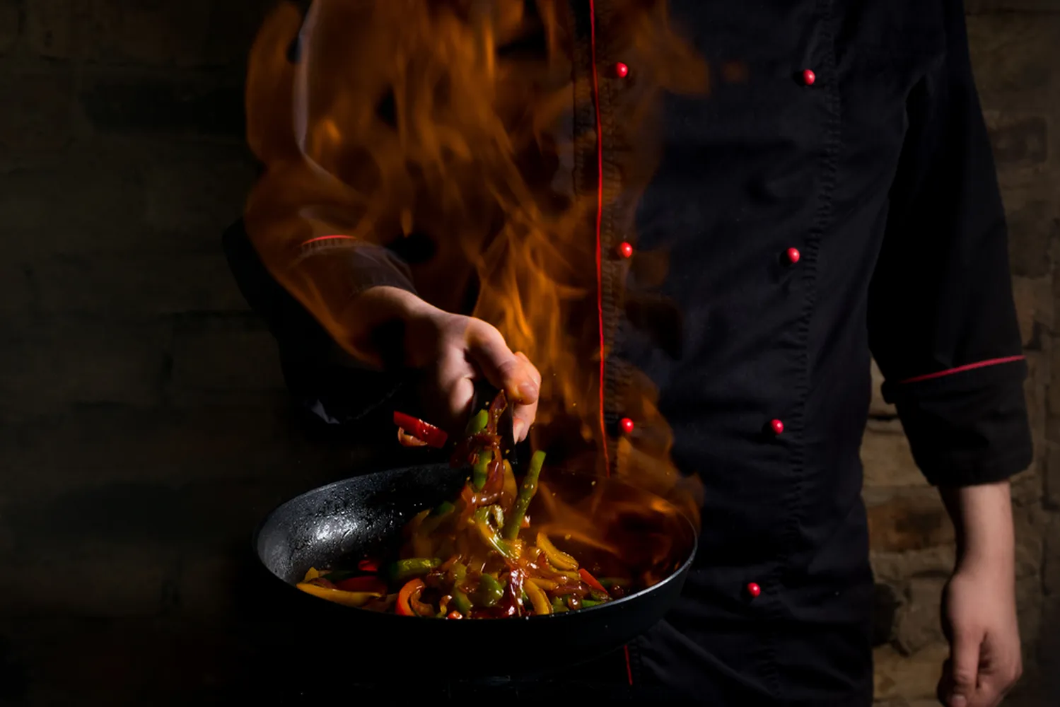 پوستر دیواری سه بعدی رستوران طرح سر آشپز