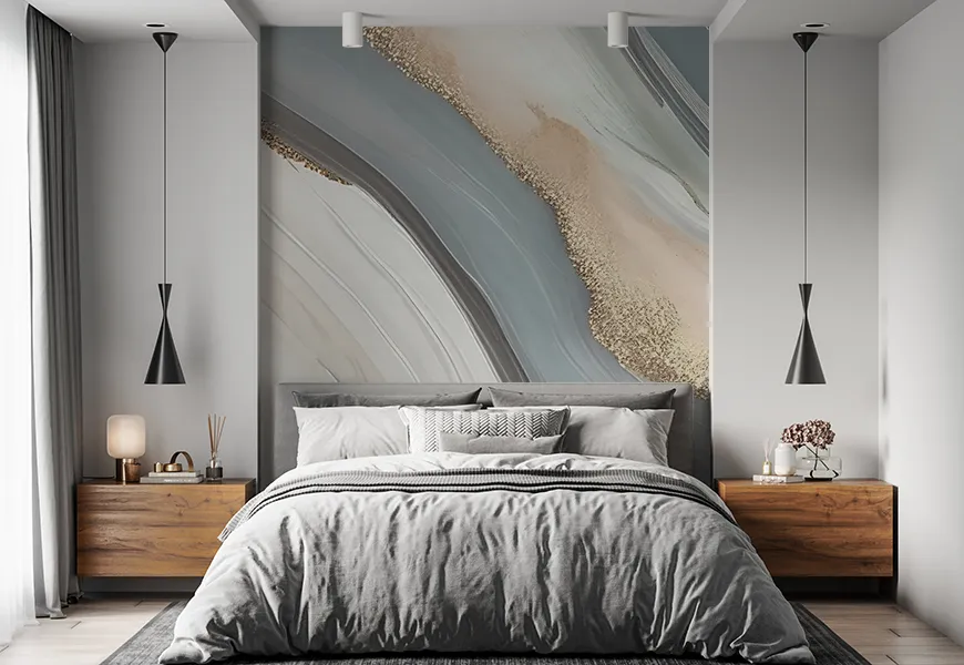 پوستر ساده و شیک اتاق خواب طرح نقاشی انتزاعی