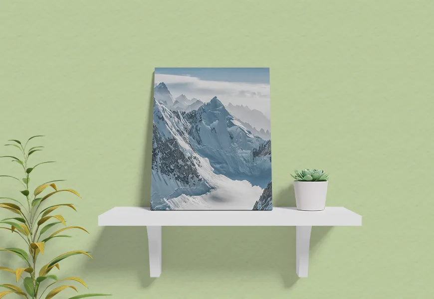 پوستر زمستان طرح طبیعت کوه های زیبای کاراکوروم