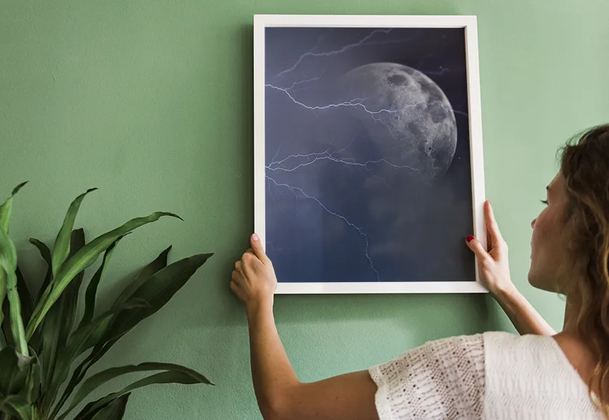 پوستر سه بعدی طرح ماه نیمه