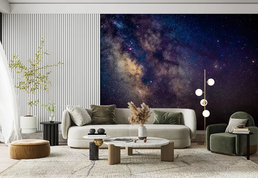 پوستر دیواری طرح راه شیری کهکشان در تاریکی