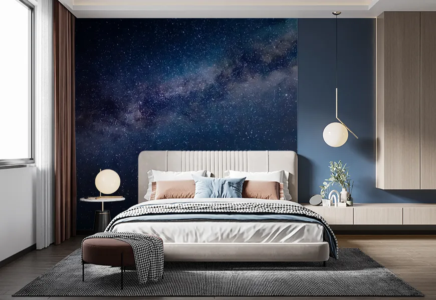 پوستر سه بعدی طرح آسمان شب پر ستاره