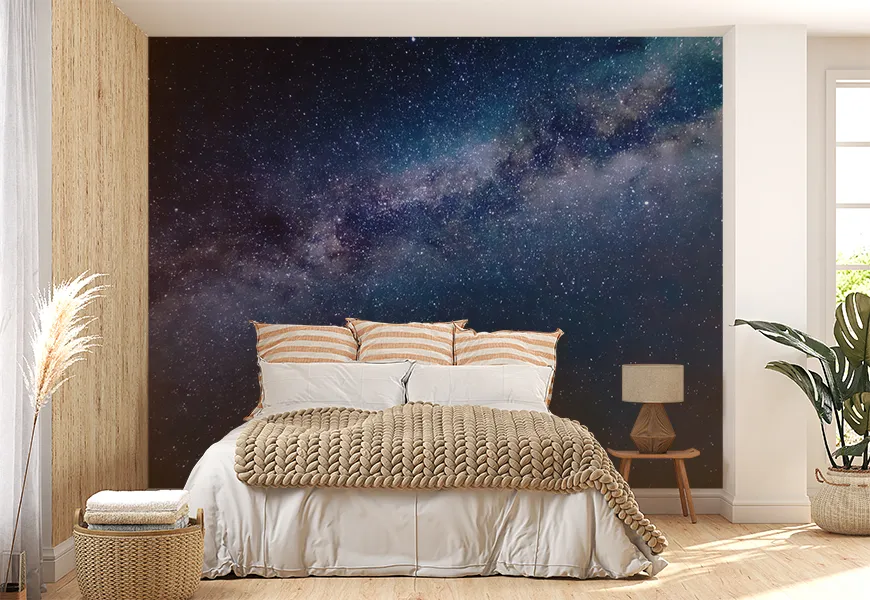 پوستر سه بعدی طرح آسمان شب پر ستاره