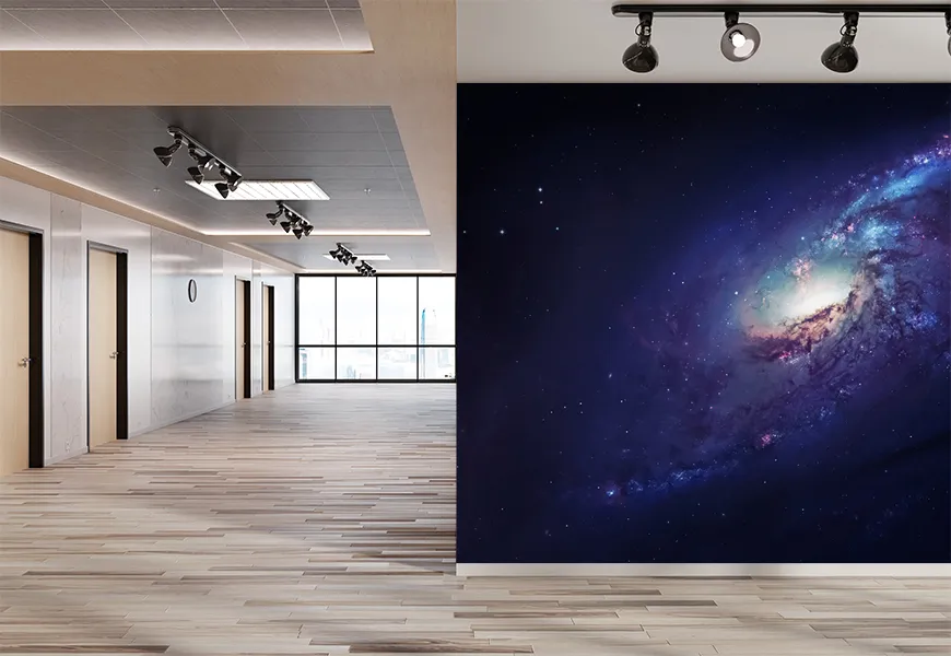 کاغذ دیواری سه بعدی طرح کهکشان مارپیچی