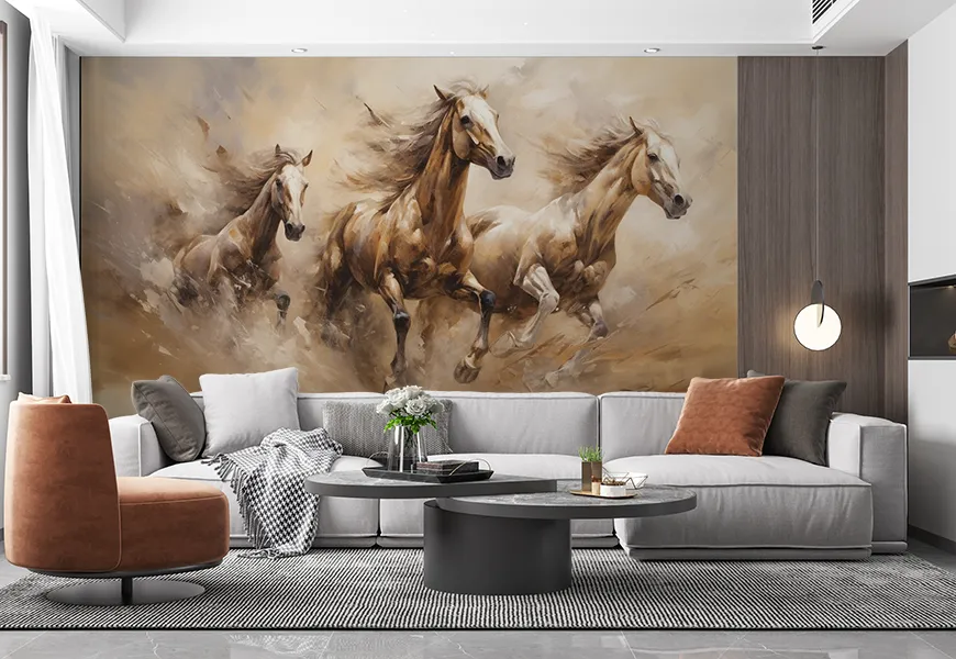 پوستر دیواری سه بعدی حیوانات طرح اسب