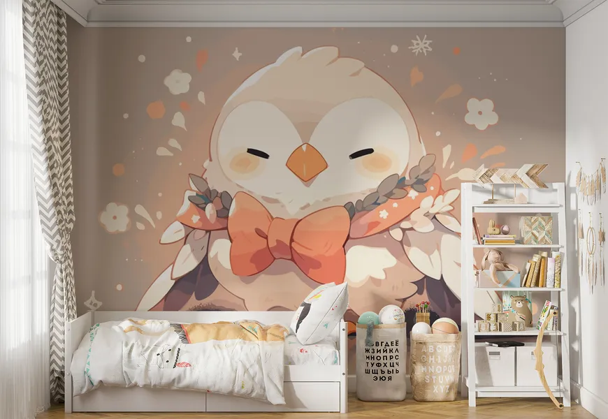 کاغذ دیواری حیوانات اتاق کودک و نوزاد طرح پرنده