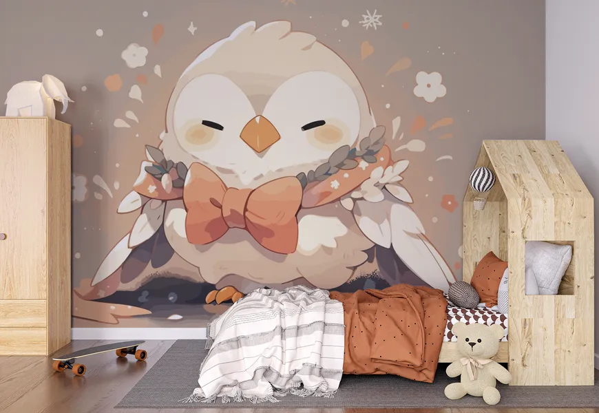 کاغذ دیواری حیوانات اتاق کودک و نوزاد طرح پرنده