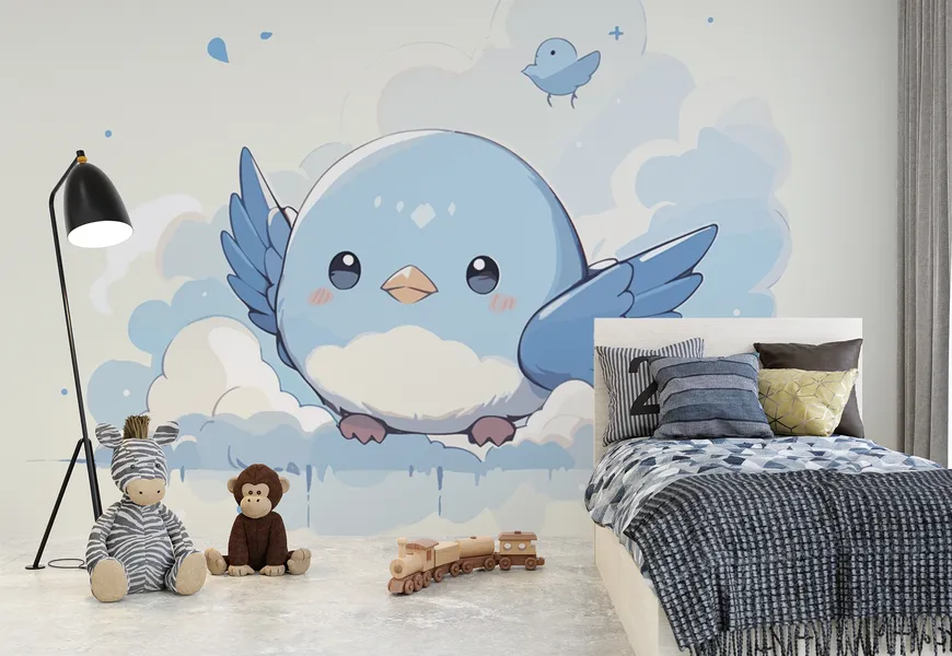 پوستر دیواری حیوانات اتاق کودک و نوزاد طرح پرواز پرنده