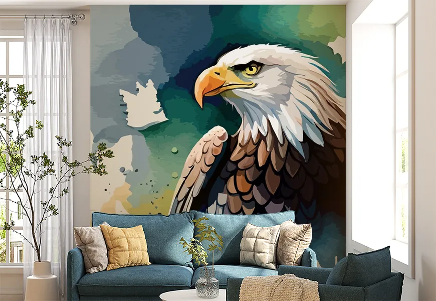 پوستر حیوانات طرح نقاشی عقاب
