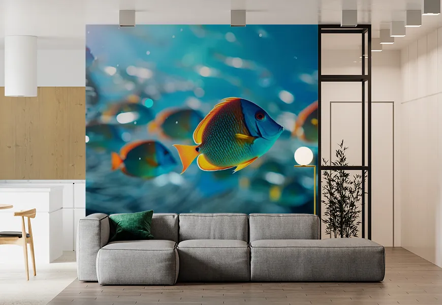 پوستر طرح ماهی های دیسکاس در آبهای گرمسیری