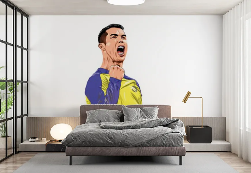 پوستر فوتبالی برای اتاق پسر طرح خوشحالی گل رونالدو
