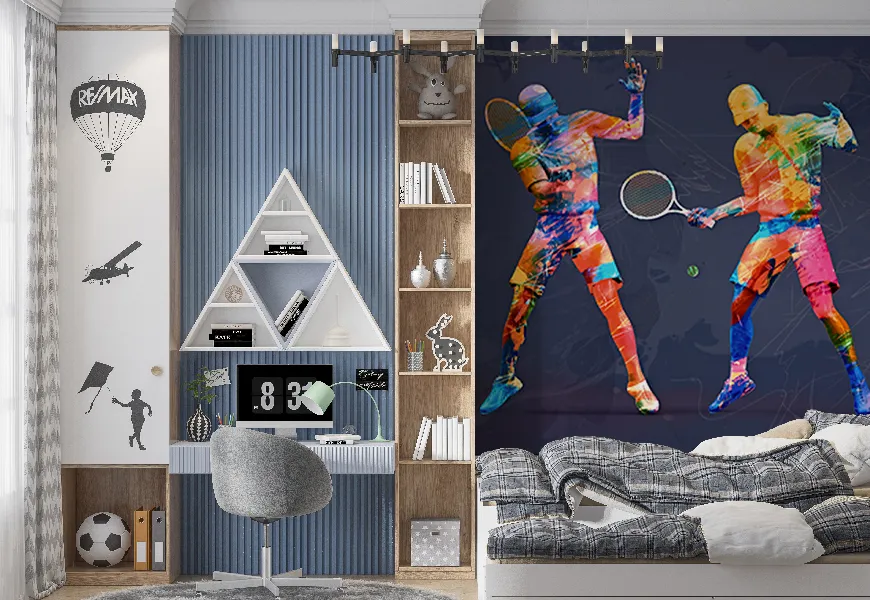 پوستر ورزشی برای اتاق خواب طرح تنیس