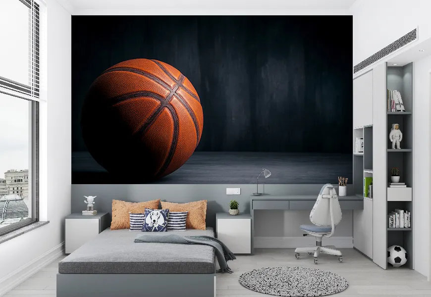 پوستر تیره ورزشی طرح توپ بسکتبال