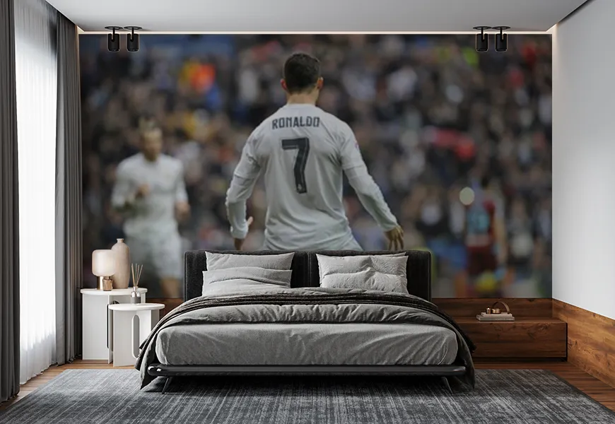 پوستر ورزشی برای اتاق خواب پسرانه طرح شماره پیراهن رونالدو