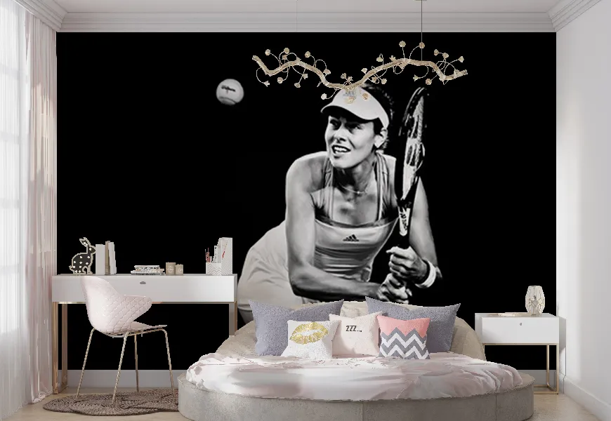 پوستر ورزشی برای اتاق خواب دخترانه طرح آنا ایوانوویچ