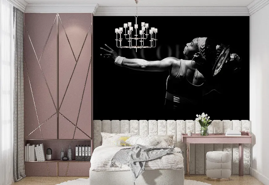 پوستر اتاق خواب دخترانه طرح سرنا ویلیامز