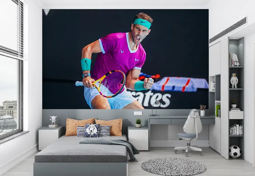 پوستر ورزشی مسابقات تنیس طرح رافائل نادال
