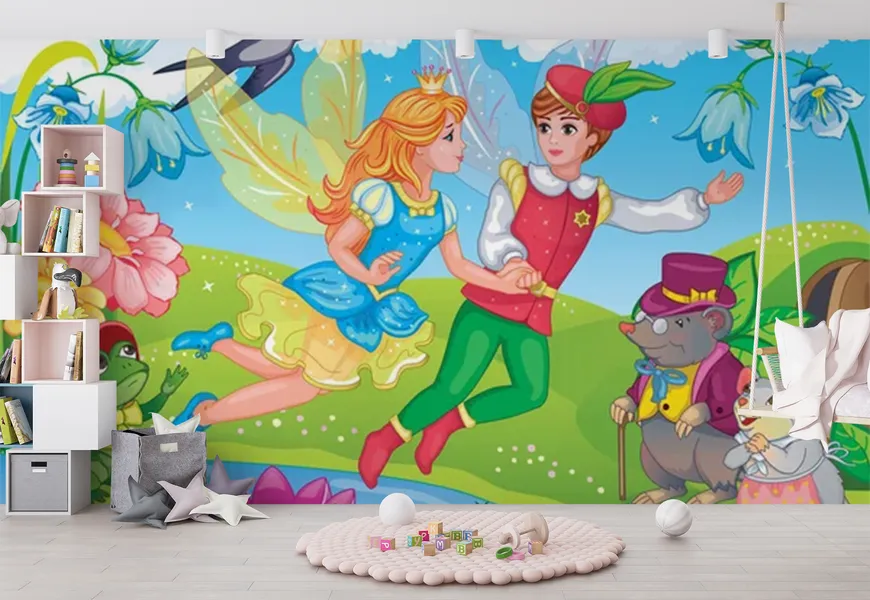 پوستر اتاق دخترانه طرح کارتونی شاهزاده کوچولو و پرنسس