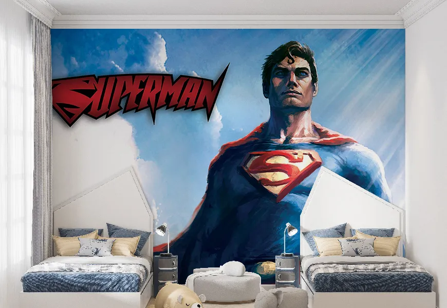 پوستر برای اتاق پسرانه طرح نقاشی سوپرمن