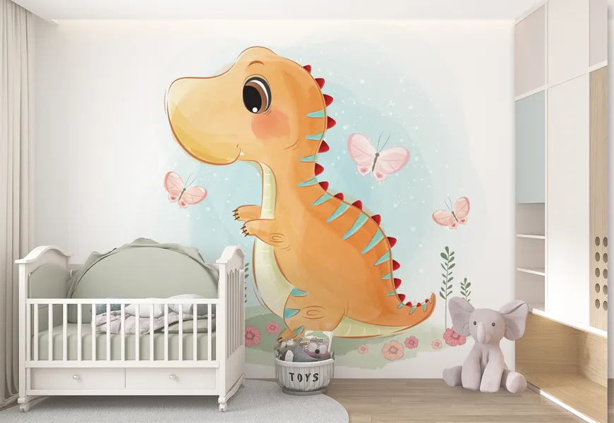 پوستر برای اتاق کودک طرح بچه دایناسور