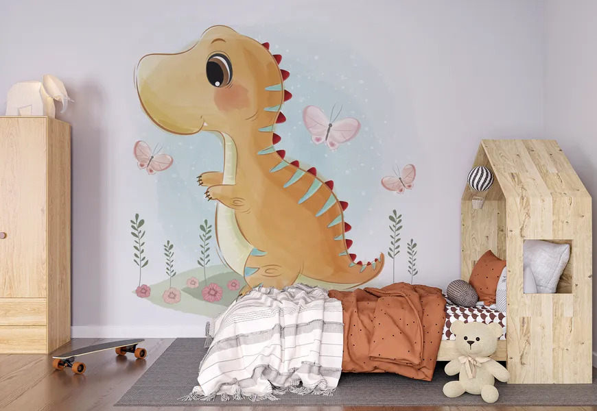 پوستر برای اتاق کودک طرح بچه دایناسور