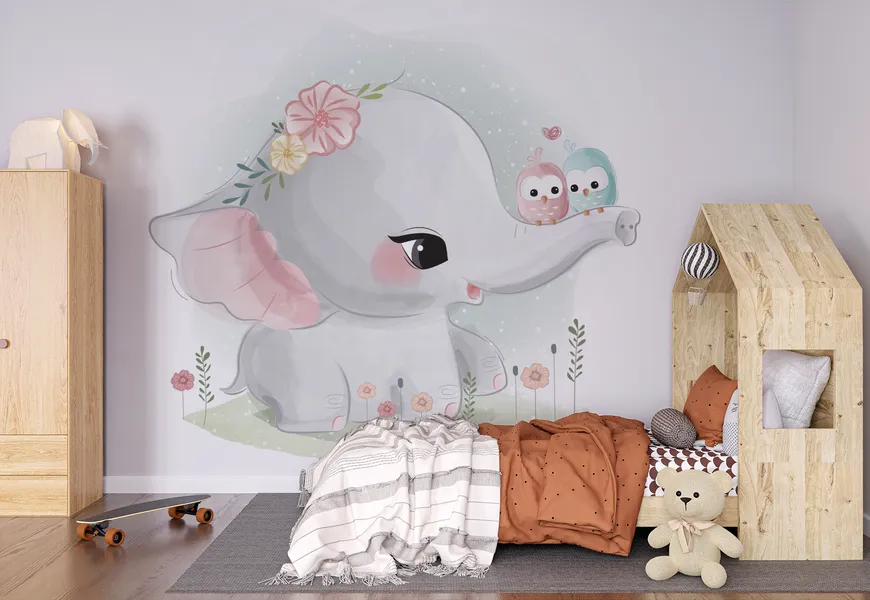 پوستر برای اتاق کودک طرح فیل کیوت