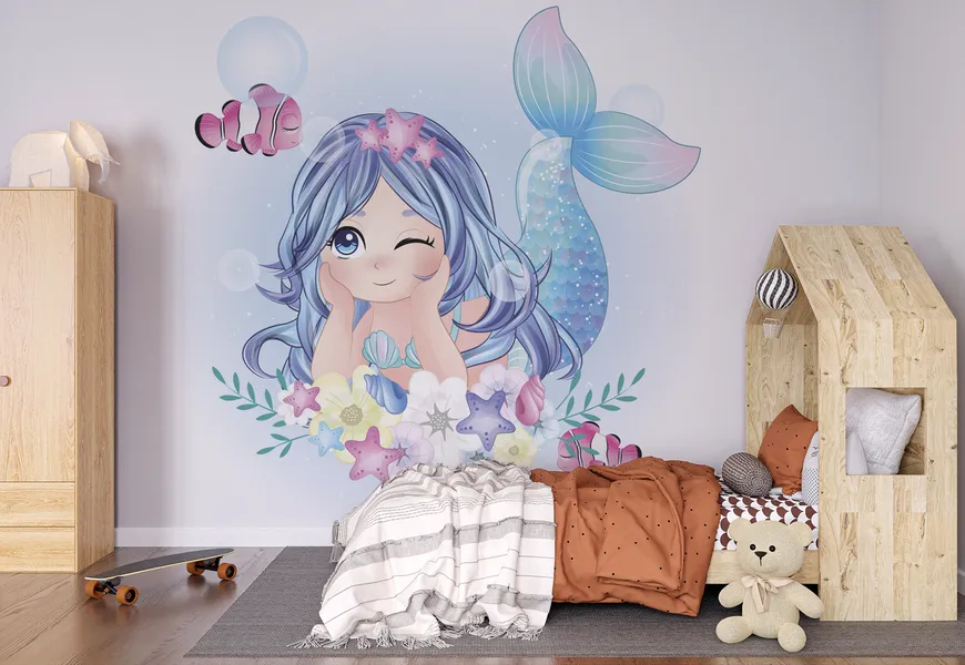 پوستر برای اتاق دختر کاراکتر پری دریایی ناز