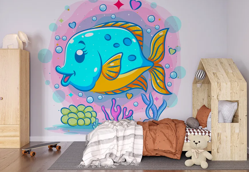 پوستر برای اتاق کودک طرح چشمان زیبای ماهی کوچولو
