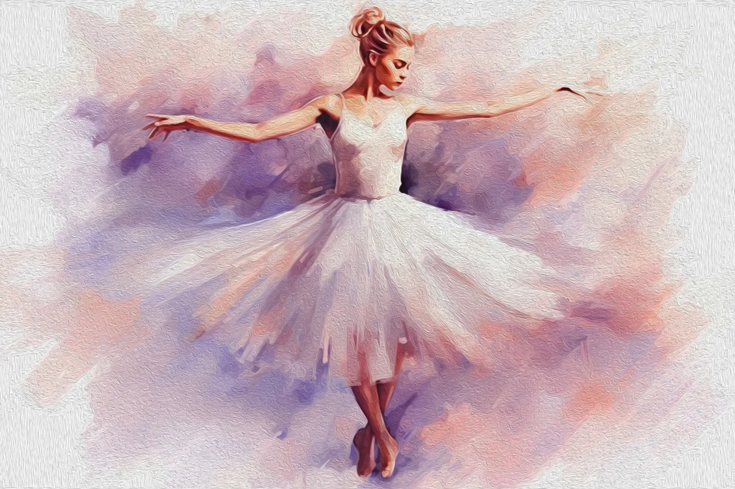 پوستر سه بعدی دختر زیبا در حال رقص باله