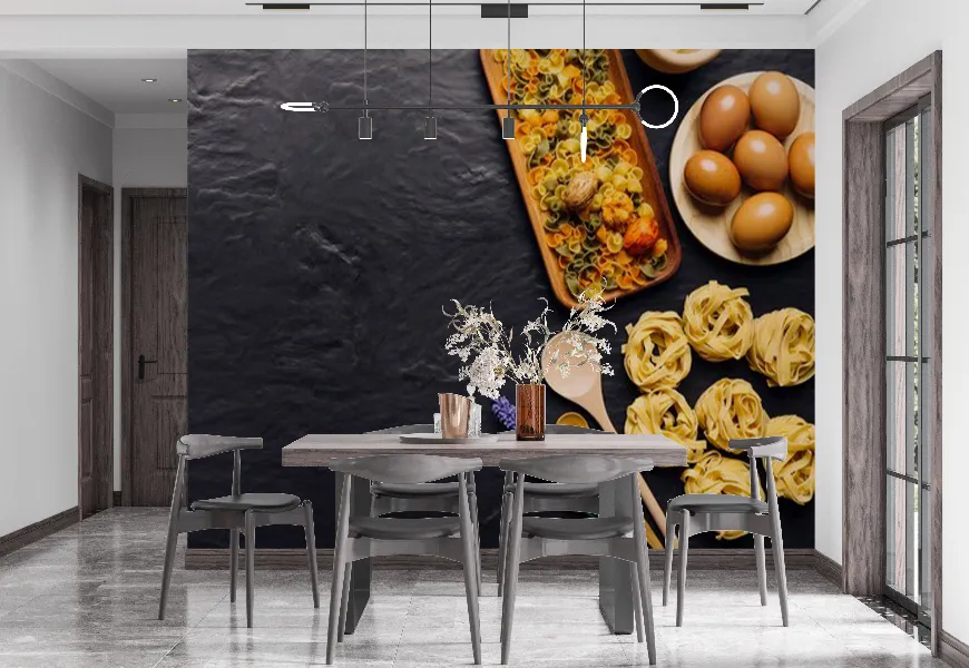 پوستر رستوران و فست فود طرح ترکیب غذای ایتالیایی