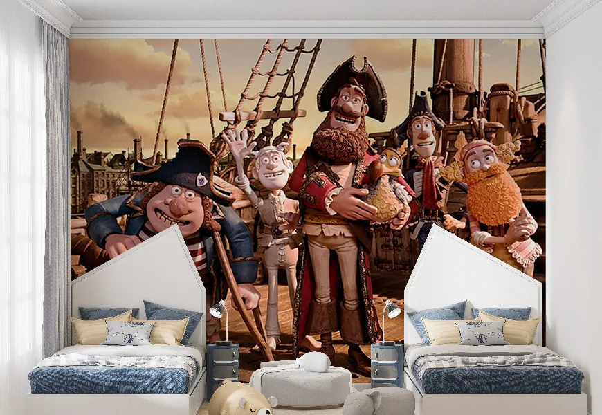 پوستر اتاق کودک انیمیشن ماجراجویی دزدان دریایی