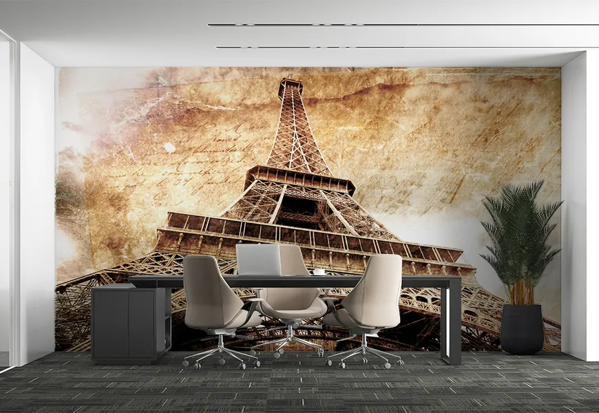 پوستر هنری طرح برج ایفل فرانسه