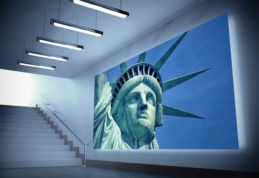 کاغذ دیواری 3 بعدی طرح مجسمه آزادی