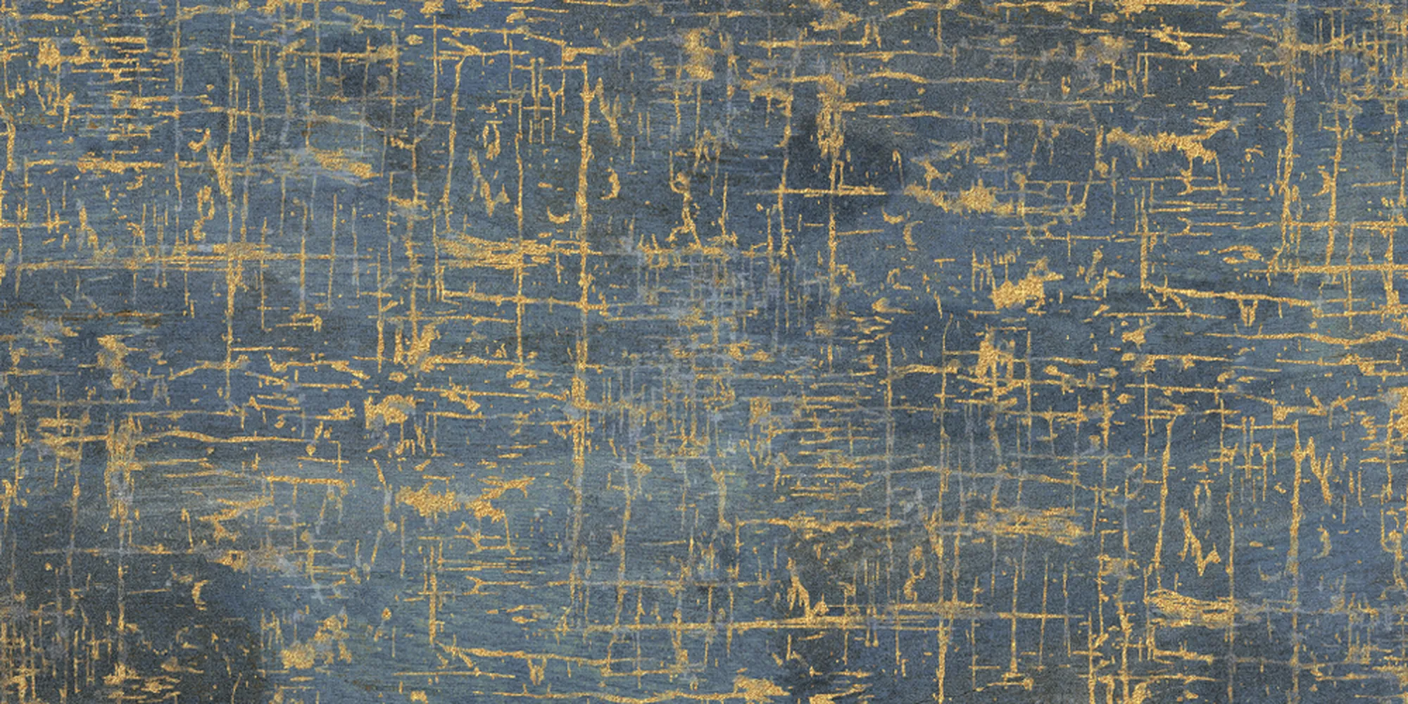 کاغذ دیواری سنگ ماربل آبی با رگه های طلایی
