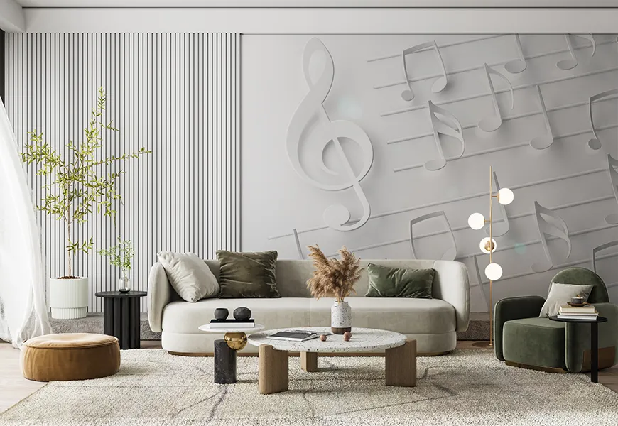 پوستر دیواری سه بعدی طرح سمفونی موسیقی کلاسیک