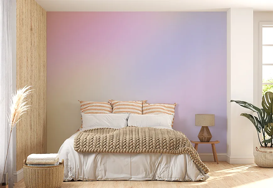 کاغذ دیواری ساده و شیک طرح ترکیب رنگ‌های پاستلی چند رنگ