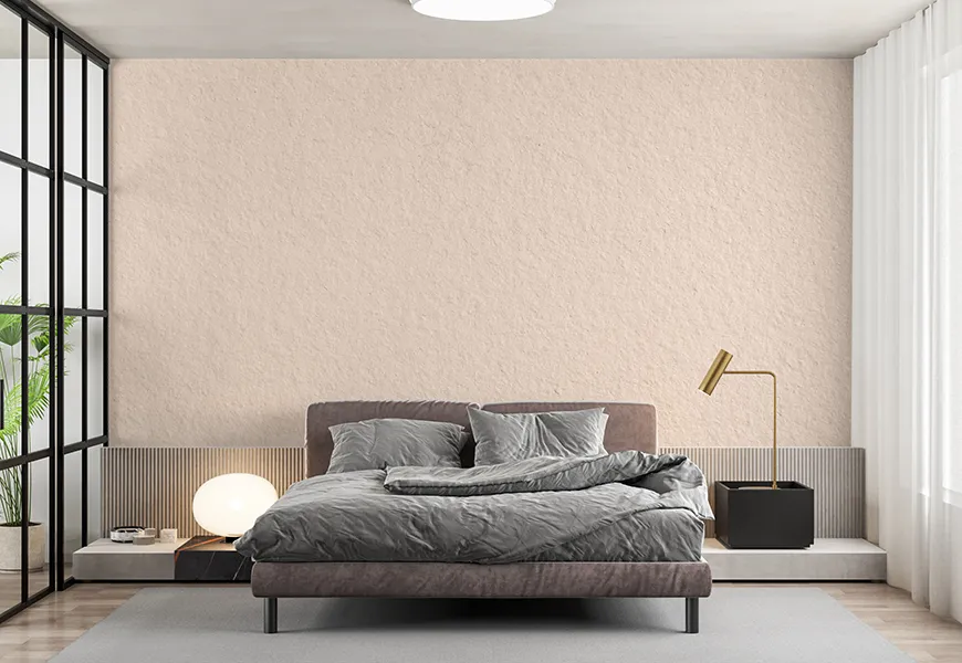 پوستر ساده و شیک اتاق خواب طرح ساده بافت دار