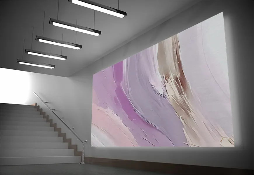 کاغذ دیواری 3 بعدی هنری طرح نقاشی رنگ و روغن