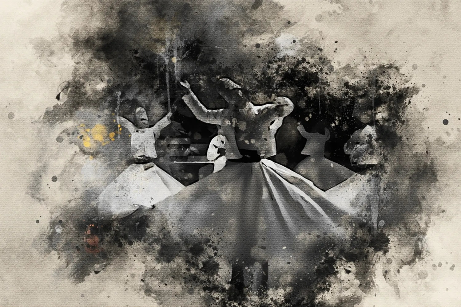کاغذ دیواری 3 بعدی طرح رقص سماع در قونیه ترکیه