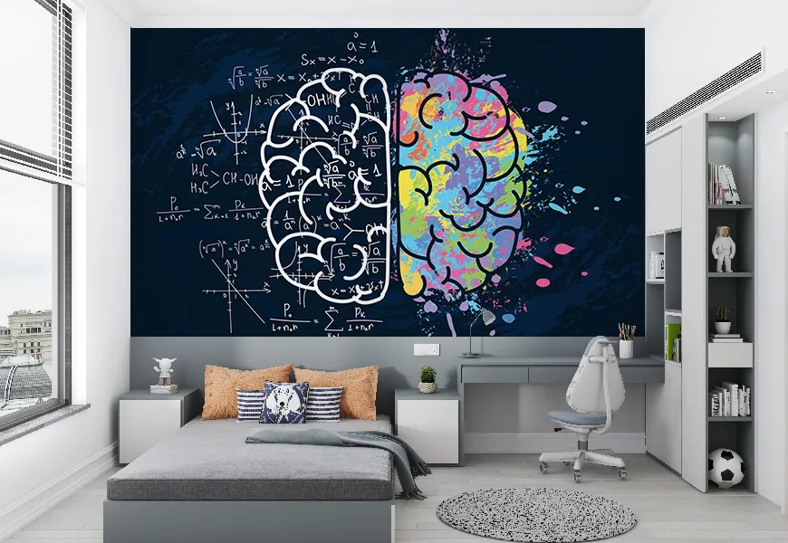 پوستر علمی طرح چپ و راست مغز