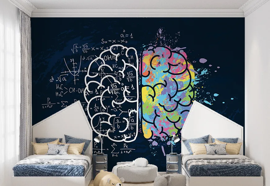 پوستر علمی طرح چپ و راست مغز