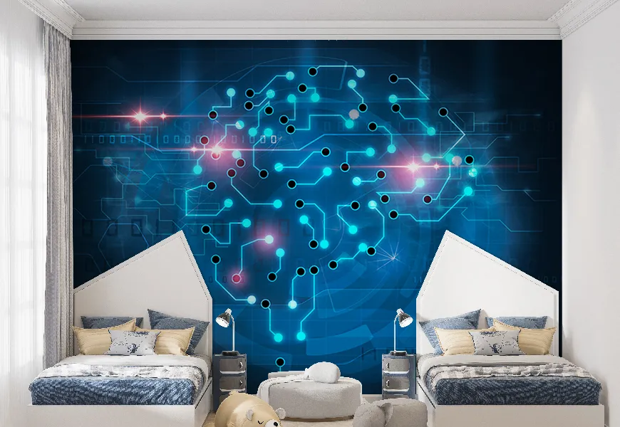 پوستر علمی طرح مغز هوش مصنوعی