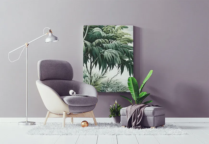 پوستر کلوز آپ گیاهان جنگلی